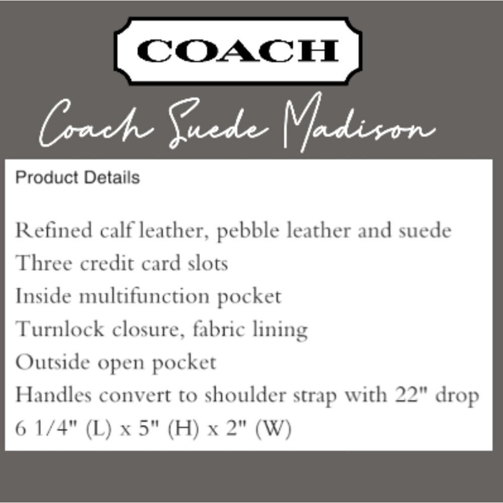 RETAIL Coach FACTORY WRAPPED Suede Madison Bag - Picture 5 of 8